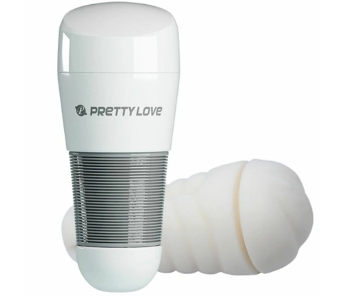 Pretty Love Kitty White Intimate Device with Textured Silicone Sleeve 21cm