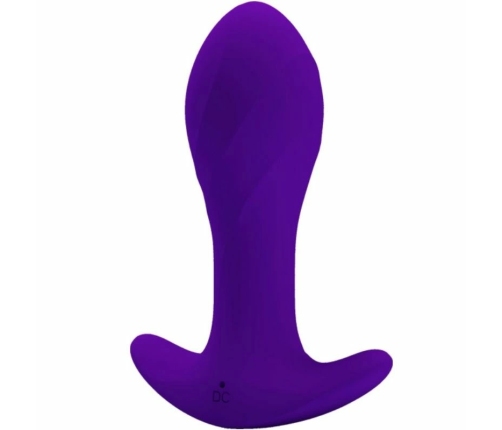 Pretty Love Lilac Vibrating Anal Plug Silicone USB Rechargeable 12 Modes