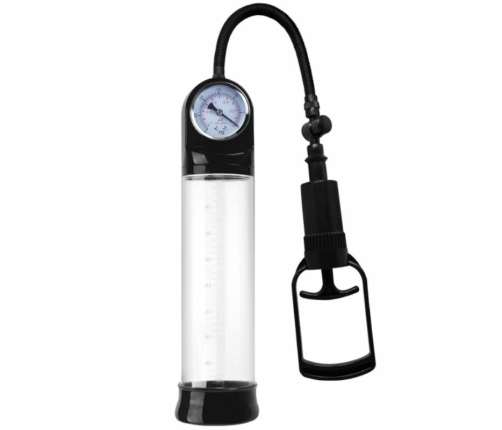 Pretty Love Erection Pump with Barometer - Manual Vacuum System, TPR Ring