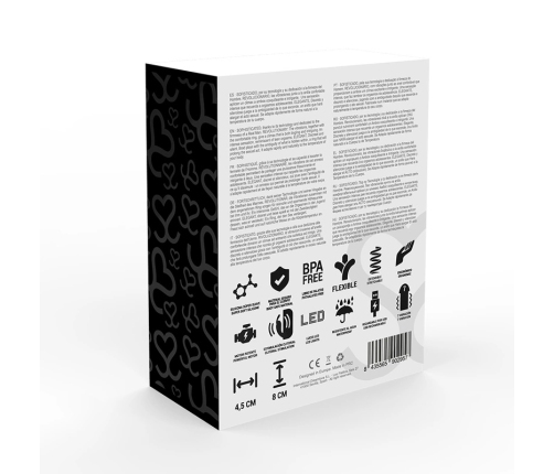 Moressa Zac Premium Rechargeable Vibrating Intimate Ring, Black, 7 Modes