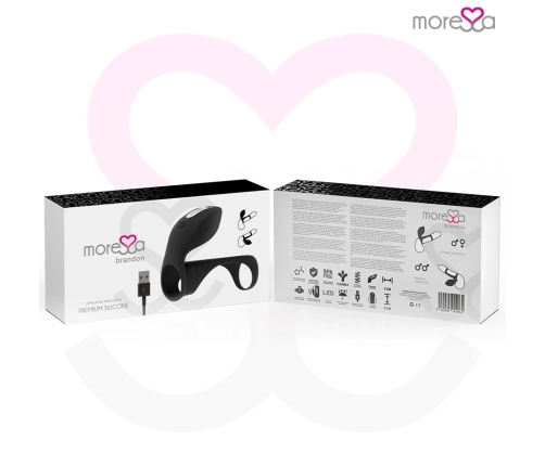 Moressa Brandon Silicone Vibrating Intimate Ring with Cover, USB, 7 Modes