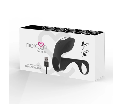 Moressa Brandon Silicone Vibrating Intimate Ring with Cover, USB, 7 Modes