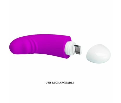 Pretty Love Luther Mini Silicone Vibrator 30 Modes USB Rechargeable Pink