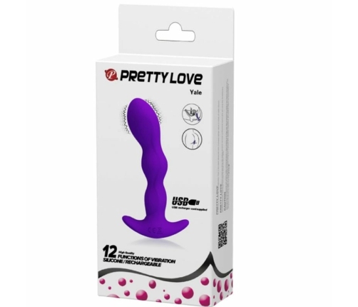 Pretty Love Anal Massager 12 Vibration Modes Lilac USB Rechargeable