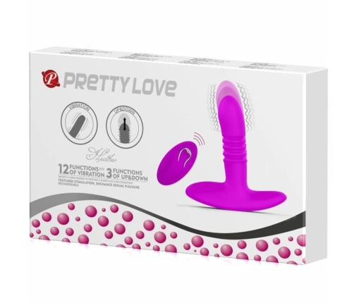 Pretty Love Heather Black Anal Plug with Up-Down Motion & Remote Control