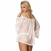 Subblime Babydoll White Flared Sleeve S/M - Elegant Sheer Lingerie Set