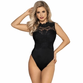 Subblime Teddy Opaque Black S/M - Elegant Lingerie Bodysuit