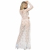 Subblime Long Sleeve White Lace Dress S/M - Elegant Floral Design