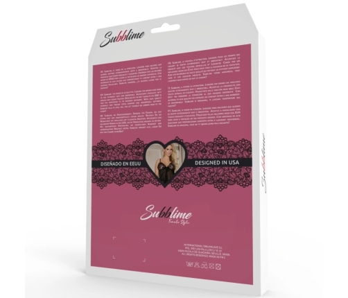 SUBBLIME - CORSET Y CINTURON NEGRO S/M