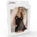 Subblime Babydoll S/M Black Floral Lace Lingerie Set with Thong
