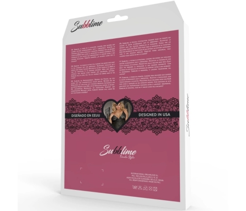 Subblime Queen Plus Black Lingerie Set - Elegant Lace Dress-Top & Thong