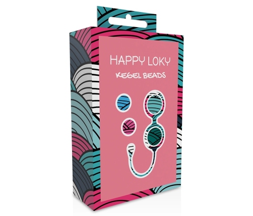 Happy Loky Kegel Beads Set - 4-Step Progressive Pelvic Floor Trainer, Pink