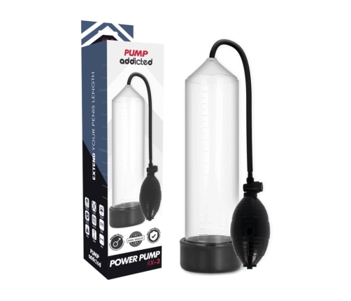 Pump Addicted RX3 Transparent Vacuum Enhancement Device 23cm ABS+Silicone