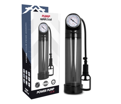 PUMP ADDICTED - BOMBA ERECCIÓN RX9 NEGRO