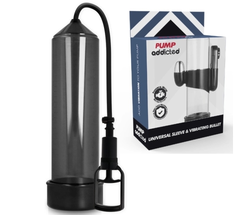 PUMP ADDICTED - BOMBA ERECCIÓN RX7 NEGRO CON VIBRADOR