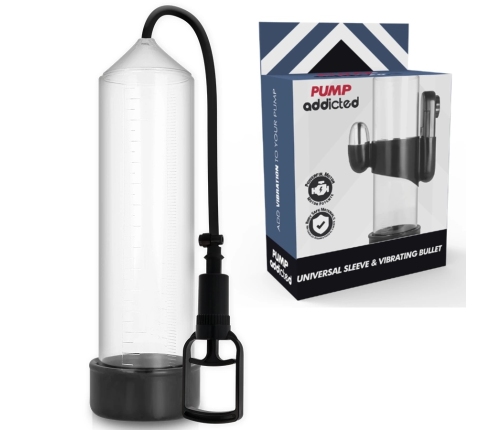 PUMP ADDICTED - BOMBA ERECCIÓN RX7 TRANSPARENTE CON VIBRADOR