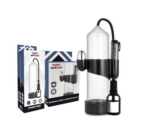 PUMP ADDICTED - BOMBA ERECCIÓN RX7 TRANSPARENTE CON VIBRADOR