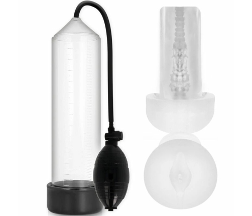 PUMP ADDICTED - RX3 BOMBA ERECCIÓN CLEAR CON MASTURBADOR