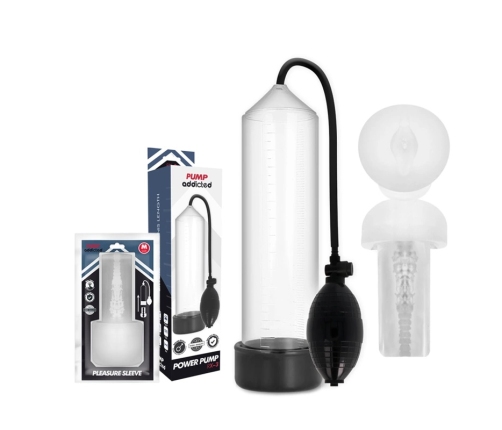 PUMP ADDICTED - RX3 BOMBA ERECCIÓN CLEAR CON MASTURBADOR