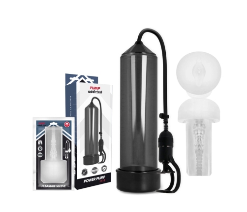 PUMP ADDICTED - BOMBA ERECCIÓN RX5 BLACK CON MASTURBADOR
