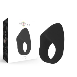 INTENSE OTO Black Silicone Rechargeable Stimulation Ring, 20 Modes, Waterproof INTENSE OTO Black Silicone Rechargeable Stimulation Ring, 20 Modes, Waterproof