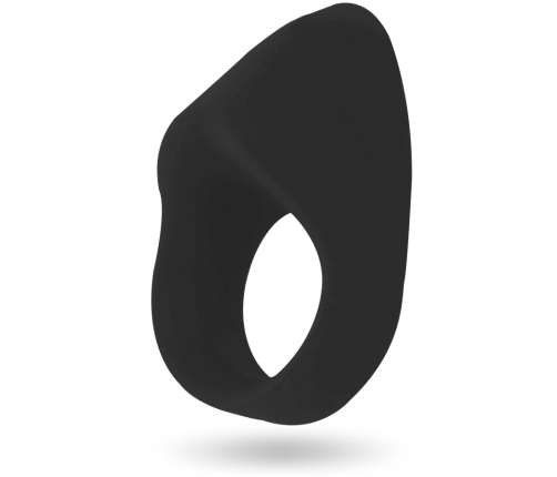 INTENSE OTO Black Silicone Rechargeable Stimulation Ring, 20 Modes, Waterproof