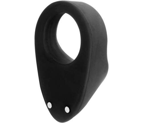 INTENSE OTO Black Silicone Rechargeable Stimulation Ring, 20 Modes, Waterproof