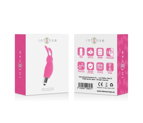 Intense Roger Rabbit Rosa Compact Silicone Stimulator 9cm Pink