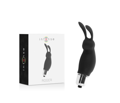 INTENSE Roger Rabbit Black Compact Silicone Massager 9cm