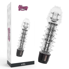Glossy Axel Black Multi-Speed Intimate Device, Waterproof, 14 cm Glossy Axel Black Multi-Speed Intimate Device, Waterproof, 14 cm