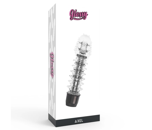 Glossy Axel Black Multi-Speed Intimate Device, Waterproof, 14 cm