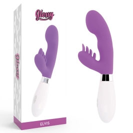 Glossy Elvi Dual Motor Silicone Massager 10 Modes Purple 12cm Glossy Elvi Dual Motor Silicone Massager 10 Modes Purple 12cm