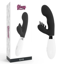 Glossy Elvi Intimate Dual-Motor Silicone Massager Black 12cm Glossy Elvi Intimate Dual-Motor Silicone Massager Black 12cm