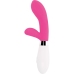 Glossy Jackson Rabbit Pink Silicone Dual Motor Massager 12cm