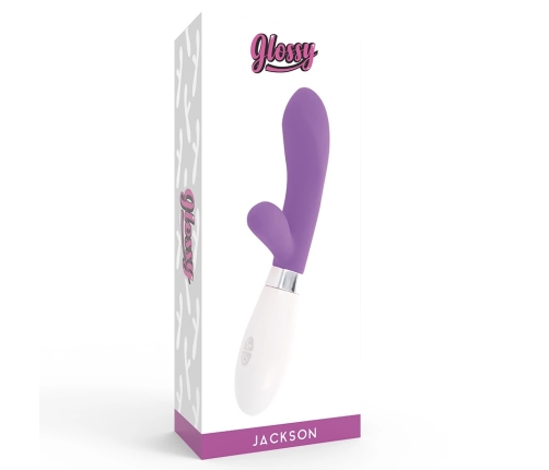 Glossy Jackson Rabbit Intimate Massager Dual Motor Purple 12cm