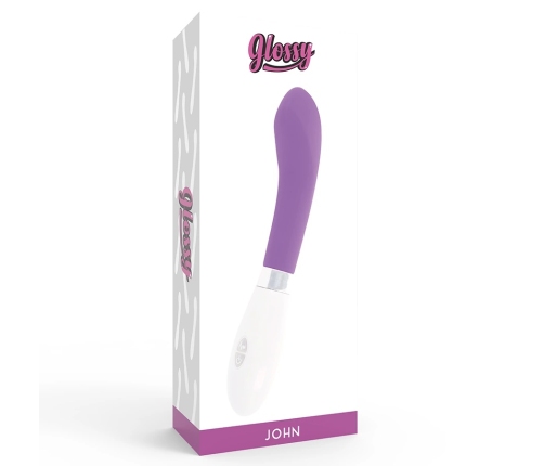 Glossy John Intimate Device Purple - 10 Modes, 12 cm, Silicone, Waterproof