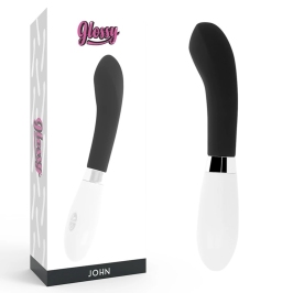 GLOSSY John Curve Black - Intimate Silicone Vibration Device 12cm GLOSSY John Curve Black - Intimate Silicone Vibration Device 12cm