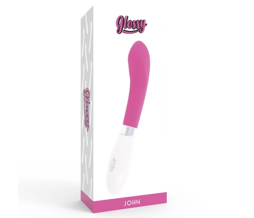 Glossy John Pink Intimate Machine - 10 Modes, Waterproof, 12cm, Silicone