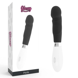 Glossy Paul Intimate Silicone Device Black 12cm 10 Modes Waterproof Glossy Paul Intimate Silicone Device Black 12cm 10 Modes Waterproof