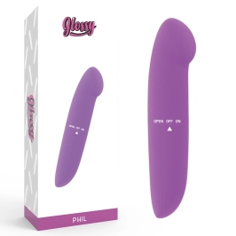 Glossy PHIL Vibrator Purple - Compact Waterproof Model 13cm Glossy PHIL Vibrator Purple - Compact Waterproof Model 13cm
