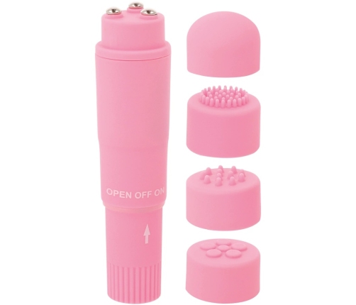 Glossy Kurt Pink Compact Multi-Speed Personal Massager 4-in-1