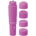 Glossy Kurt Compact Multi-Head Massager Purple 10.7cm ABS Waterproof