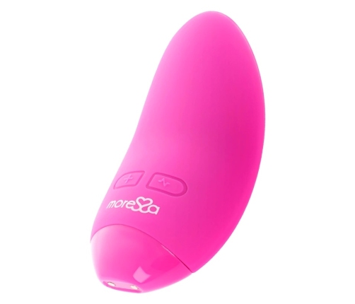 Moressa Blossom Pink Compact Rechargeable Massager, 6 Modes, Medical Silicone