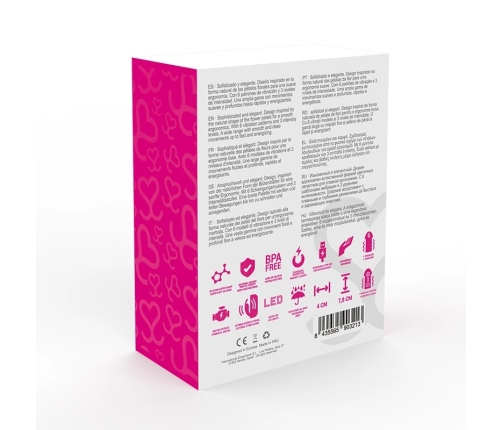 Moressa Blossom Pink Compact Rechargeable Massager, 6 Modes, Medical Silicone