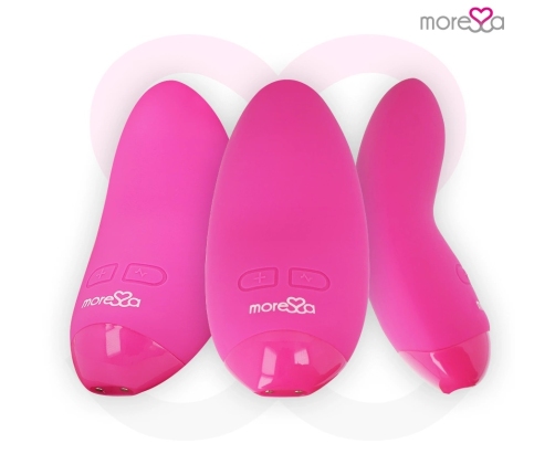 Moressa Blossom Pink Compact Rechargeable Massager, 6 Modes, Medical Silicone