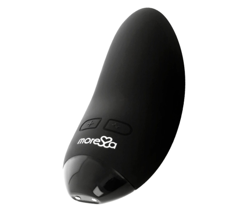 Moressa Blossom Black Mini Massager - 6 Modes, Medical Silicone, Waterproof
