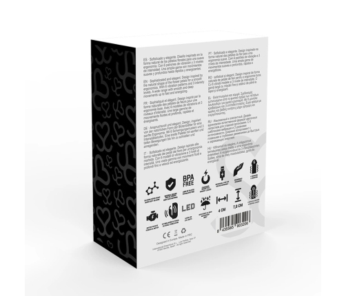 Moressa Blossom Black Mini Massager - 6 Modes, Medical Silicone, Waterproof