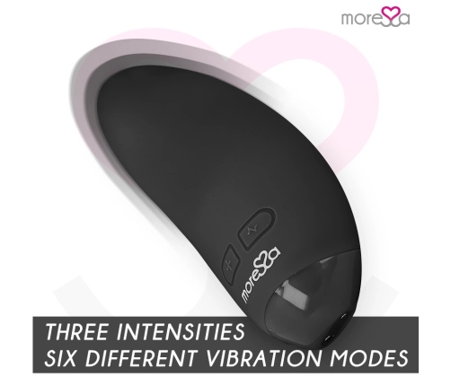 Moressa Blossom Black Mini Massager - 6 Modes, Medical Silicone, Waterproof