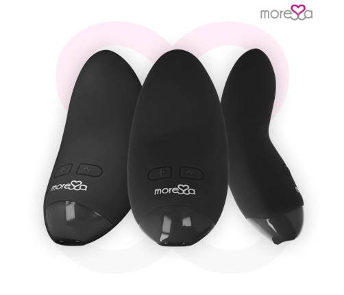 Moressa Blossom Black Mini Massager - 6 Modes, Medical Silicone, Waterproof