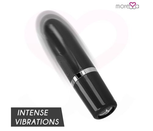 Moressa Ivy Compact Rechargeable Silicone Vibrator Black 90x22mm